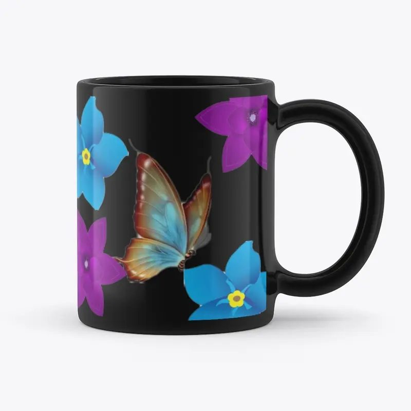 Butterflies and Floral Mug