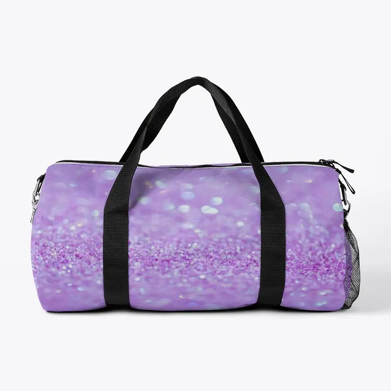 Purple Glittery Duffle Bag